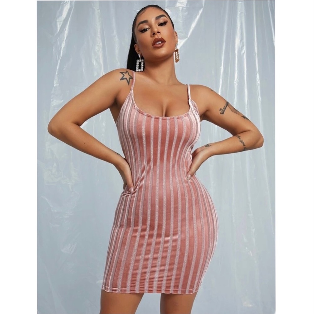 Velvet glitter Cami Bodaycon Mini Dress